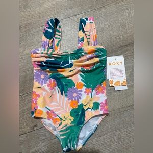 Roxy Girls' Paradisiac Island One Piece Swimsuit Sz 2
